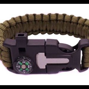 Survival Bracelet Compass & Whistle
